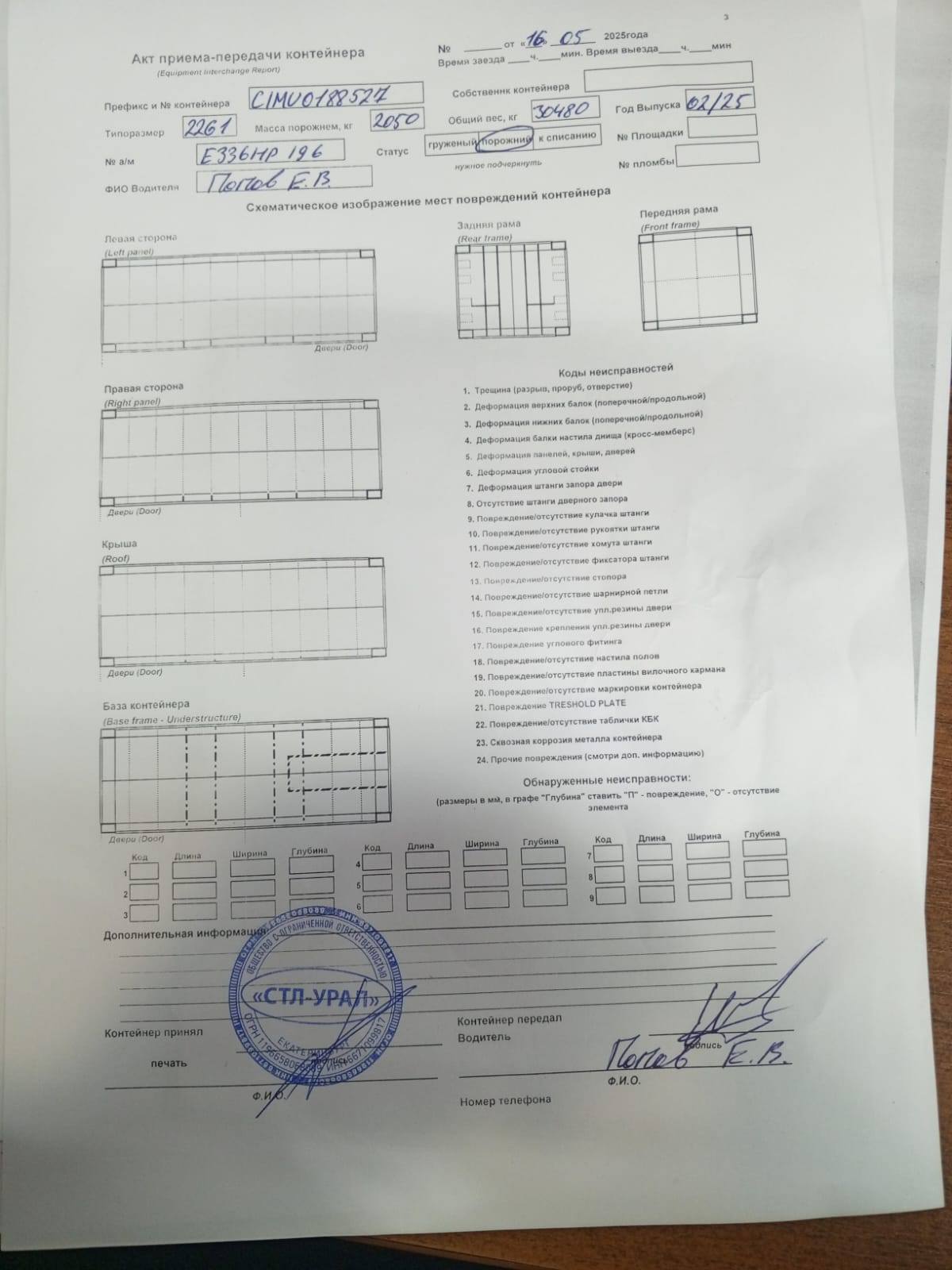 Морской контейнер CIMU0188527